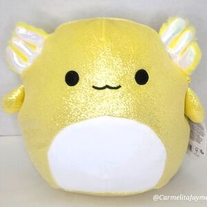 TREYTON 🦎 FTM Yellow Sparkly Axolotl Glitter Squad 2024 Original Squishmallow